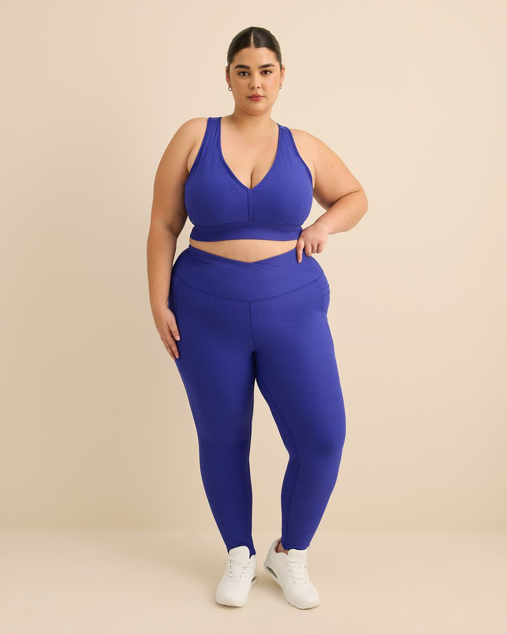 Legging en tricot côtelé avec taille croisée - Active Zone