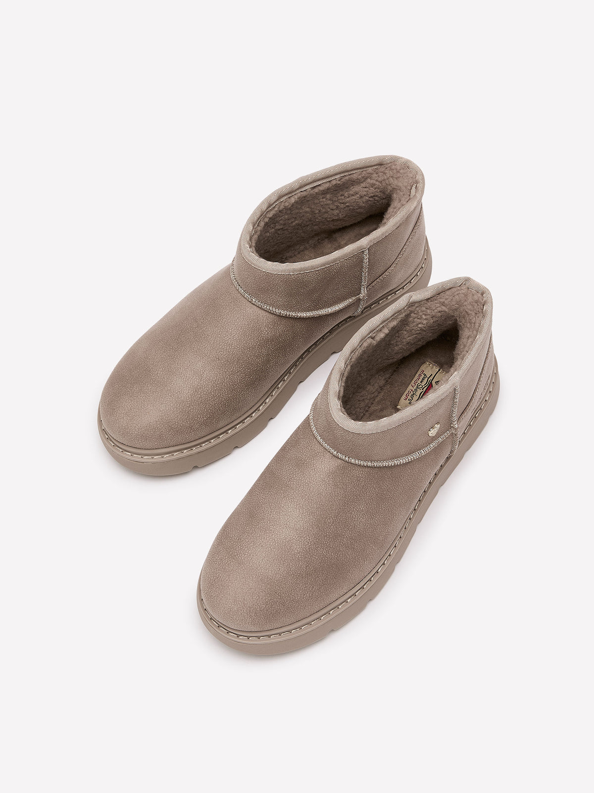 Wide Width, Bobs Keepsakes Slip-On Faux-Leather Winter Bootie - Skechers
