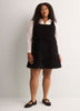 Short Black Sleeveless Pinafore Dress