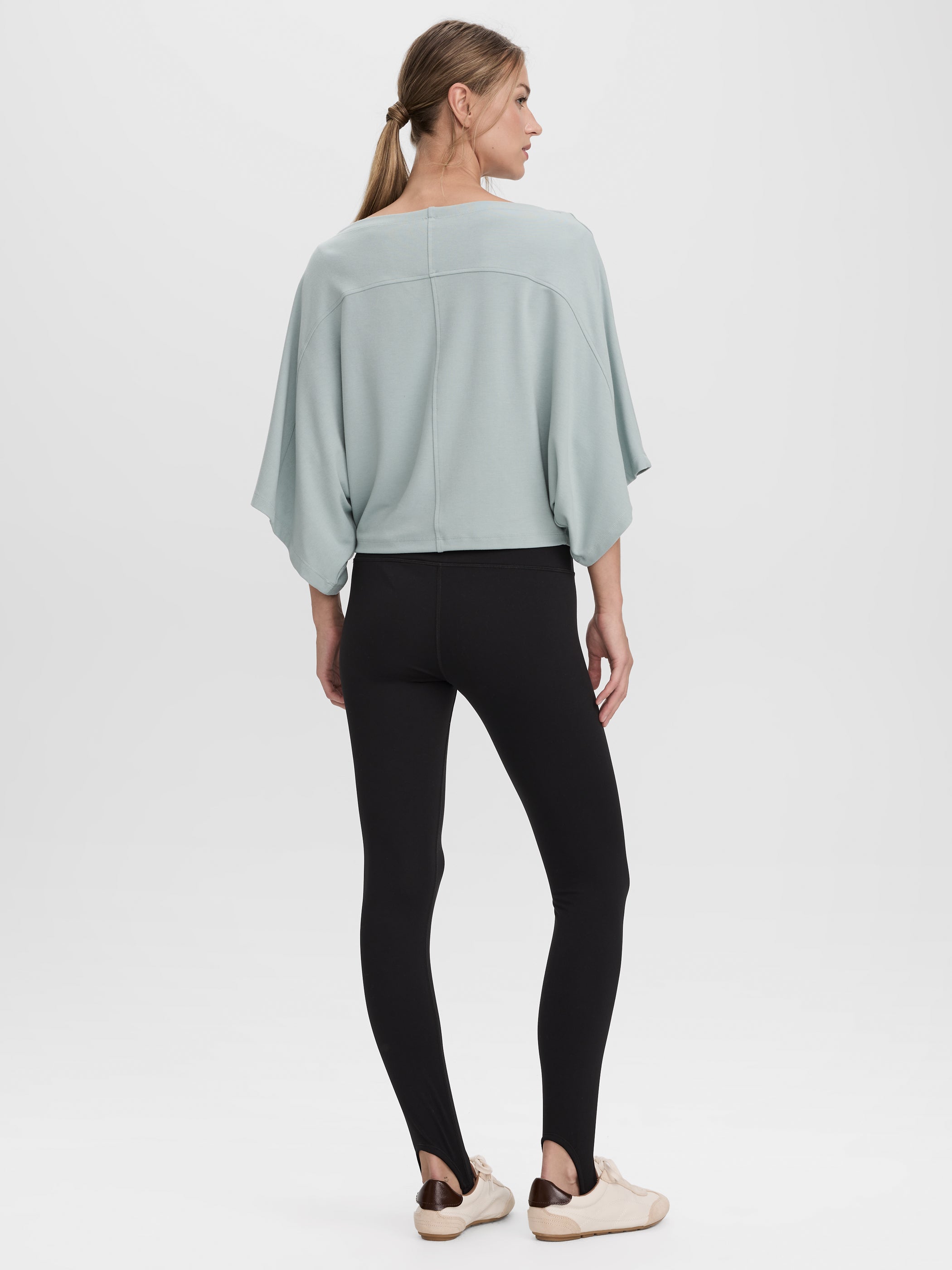 Dolman-Sleeve Boat-Neck Top - Hyba