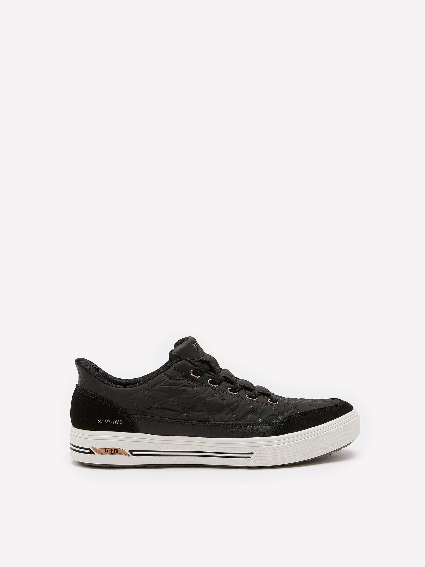 Wide Width, Quilted Slip-On Arch-Fit Arcade Sneaker - Skechers
