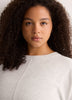 French Terry Long Sweatshirt with Fashion Cut - Active Zone