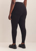 Legging noir en pointe de Rome avec poches, tissu responsable