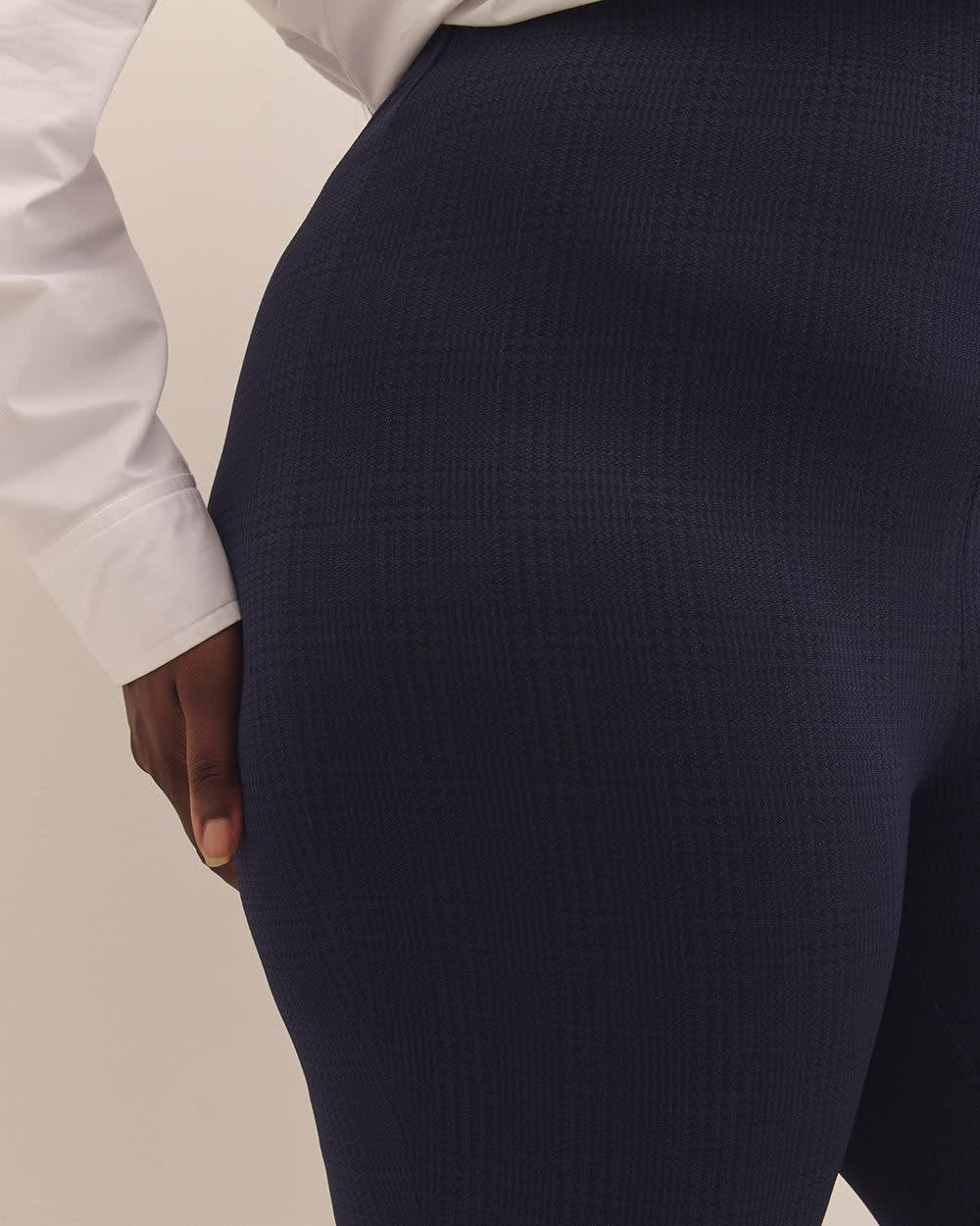 Textured Plaid Fashion Legging