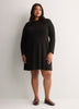Draped-Neck Swing Dress