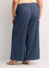 High-Rise Palazzo-Leg Pull-On Denim Pant - d/C JEANS