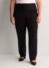 Petite, Black Curvy Straight-Leg Savvy II Pant