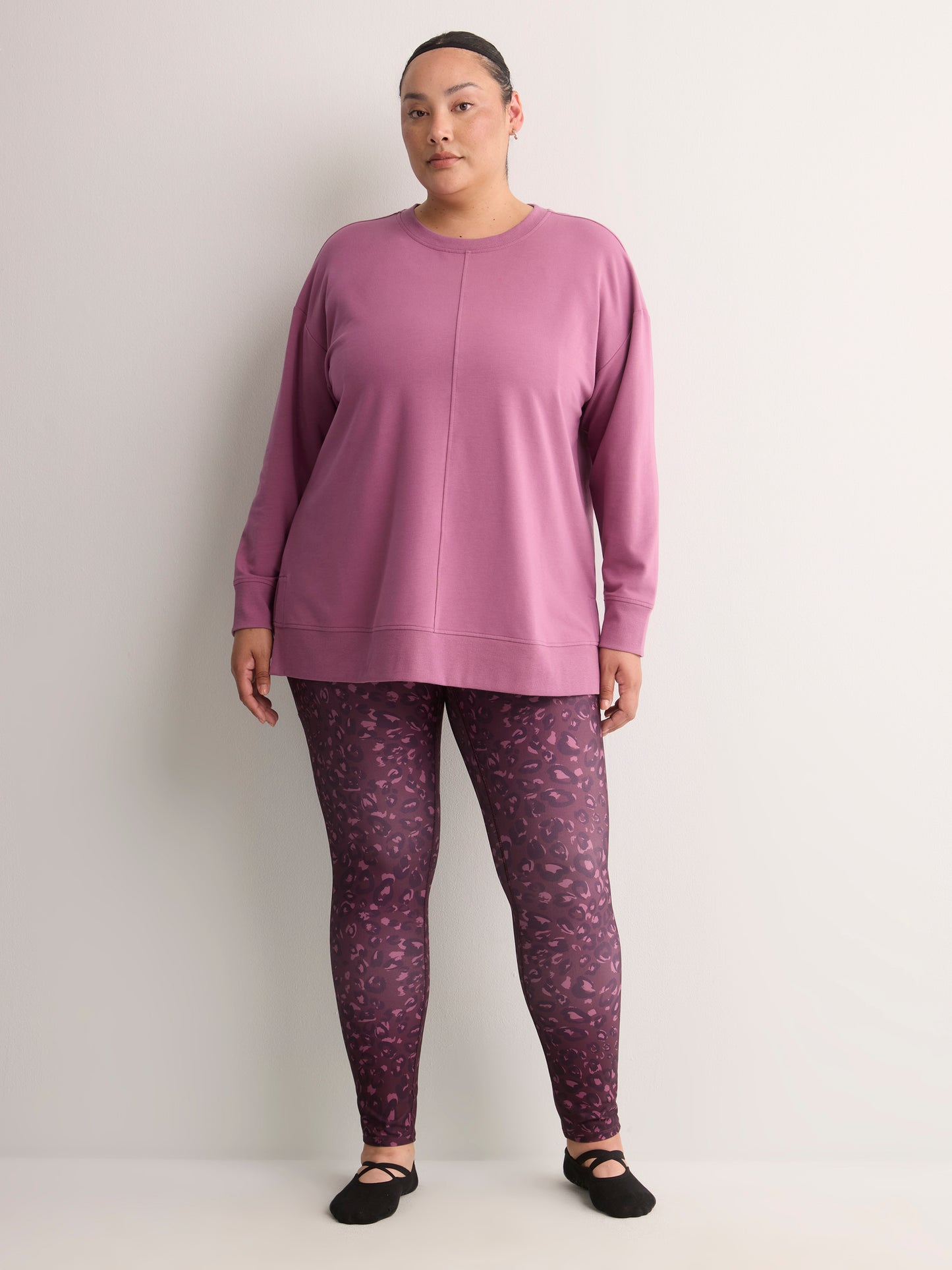 French Terry Long Sweatshirt with Fashion Cut - Active Zone