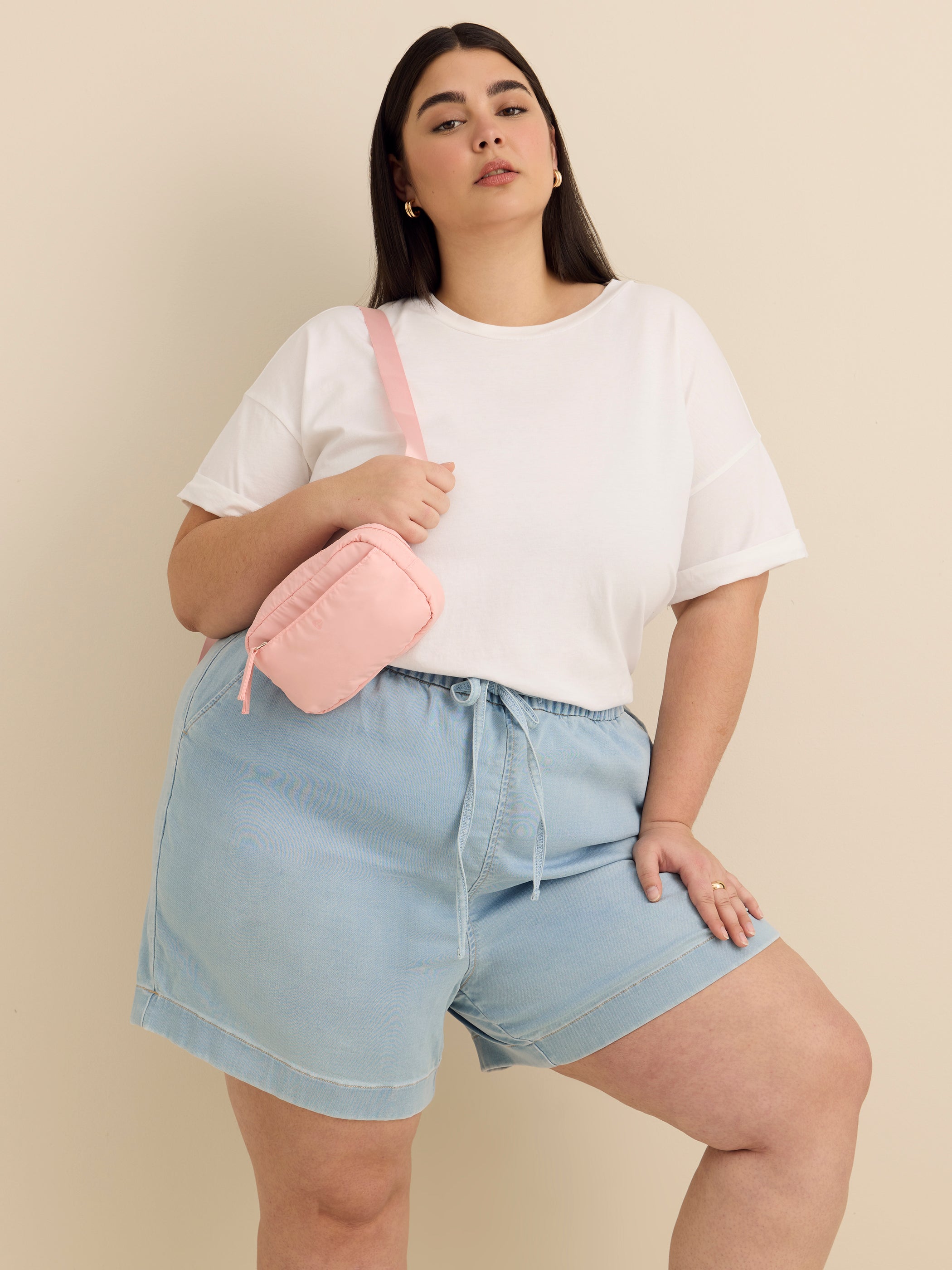 Short en denim extensible à taille moyenne - d/C JEANS