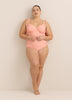 Coral Gingham Underwire Crop Tankini Top