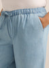 High-Rise Palazzo-Leg Pull-On Denim Pant - d/C JEANS