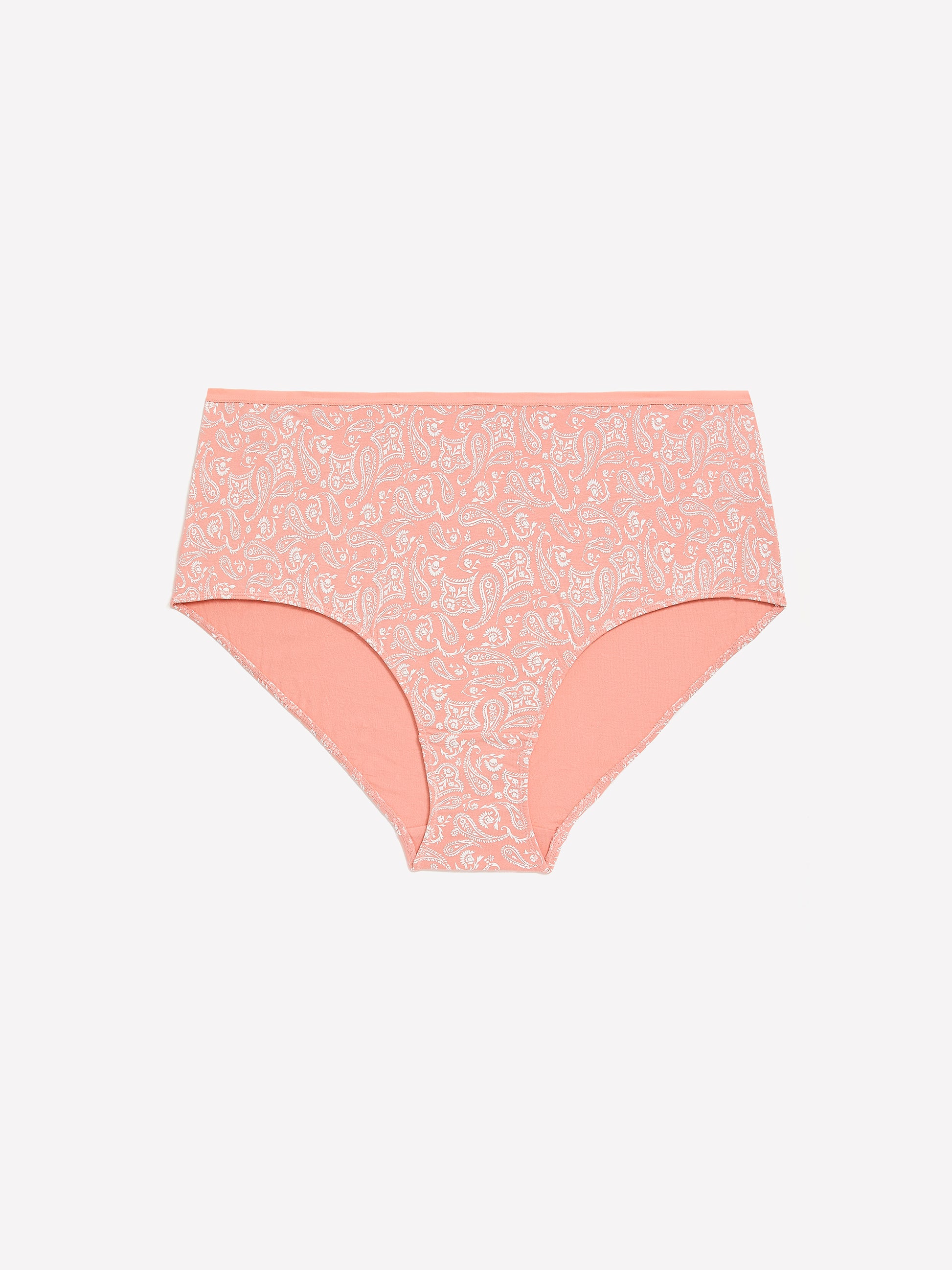 Pink Cotton Full Brief with Paisley Print - tiVOGLIO