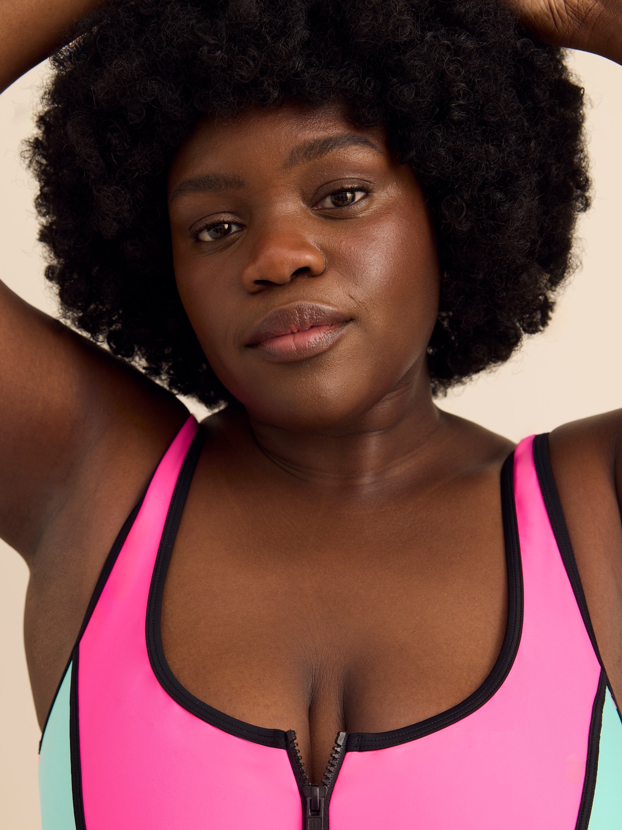 Neon Zippered-Front One-Piece Swimsuit - Body Glove