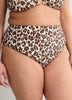 Culotte de maillot taille haute léopard