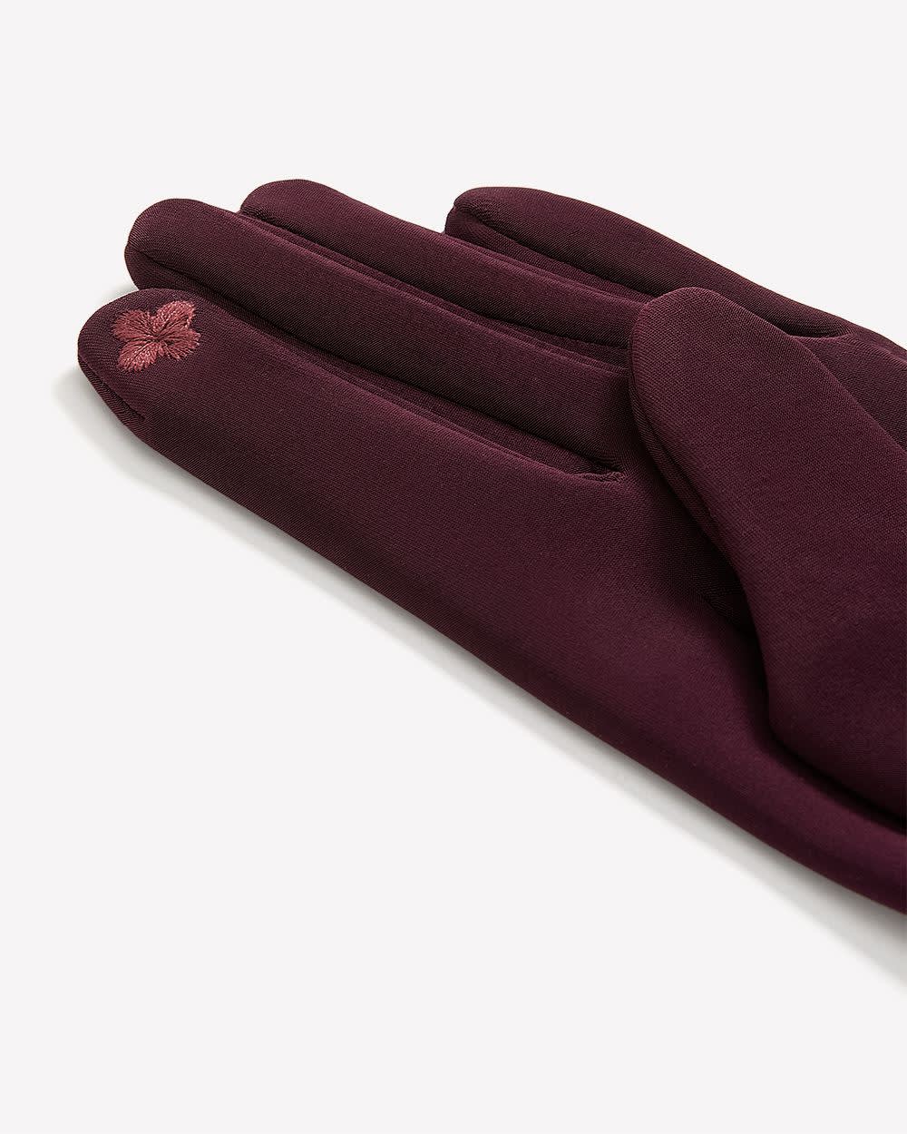 Gants habillés en tricot avec boucle au poignet