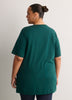Responsible, Straight Cotton Knit Crew Neck Tunic
