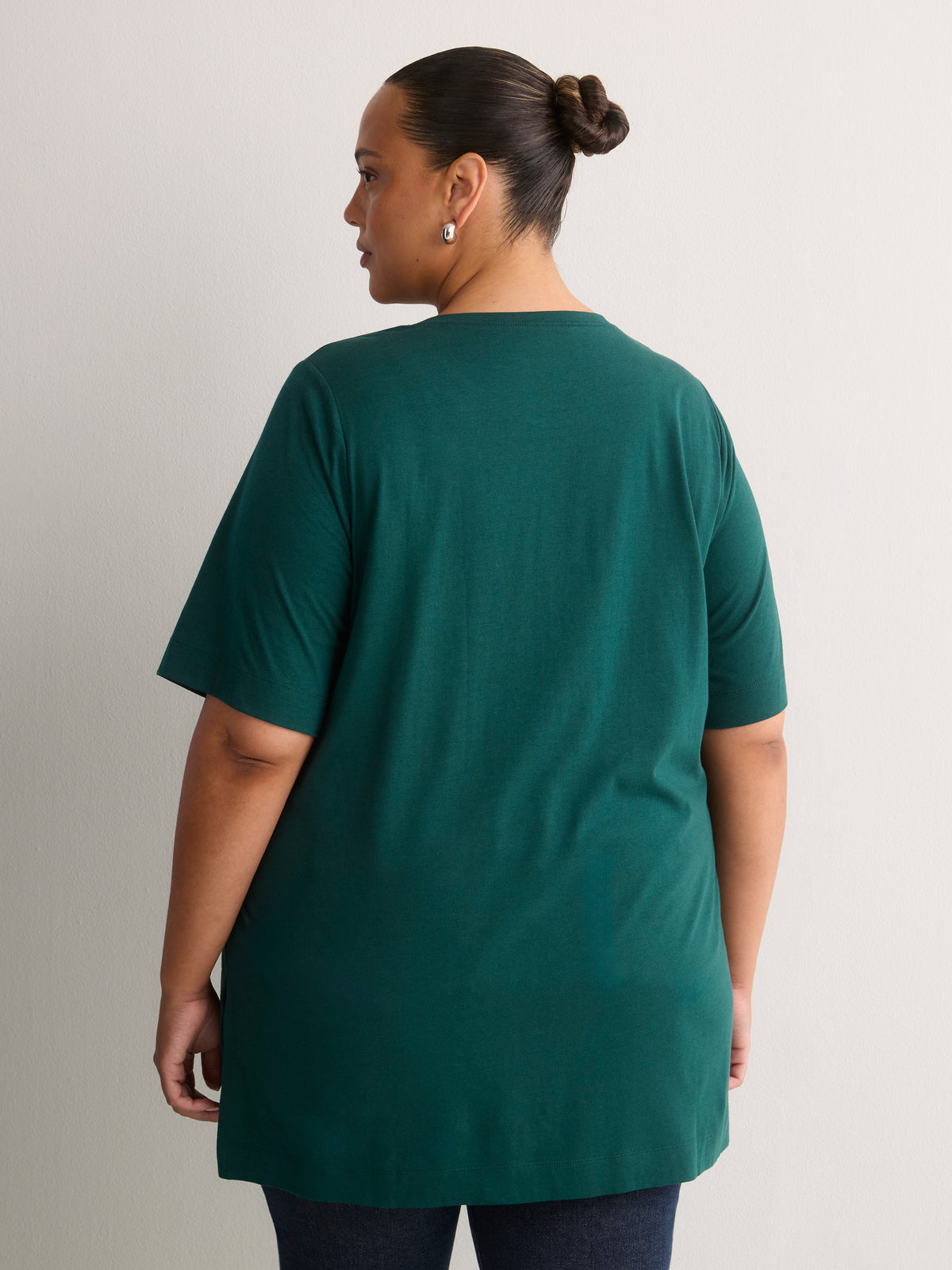 Responsible, Straight Cotton Knit Crew Neck Tunic