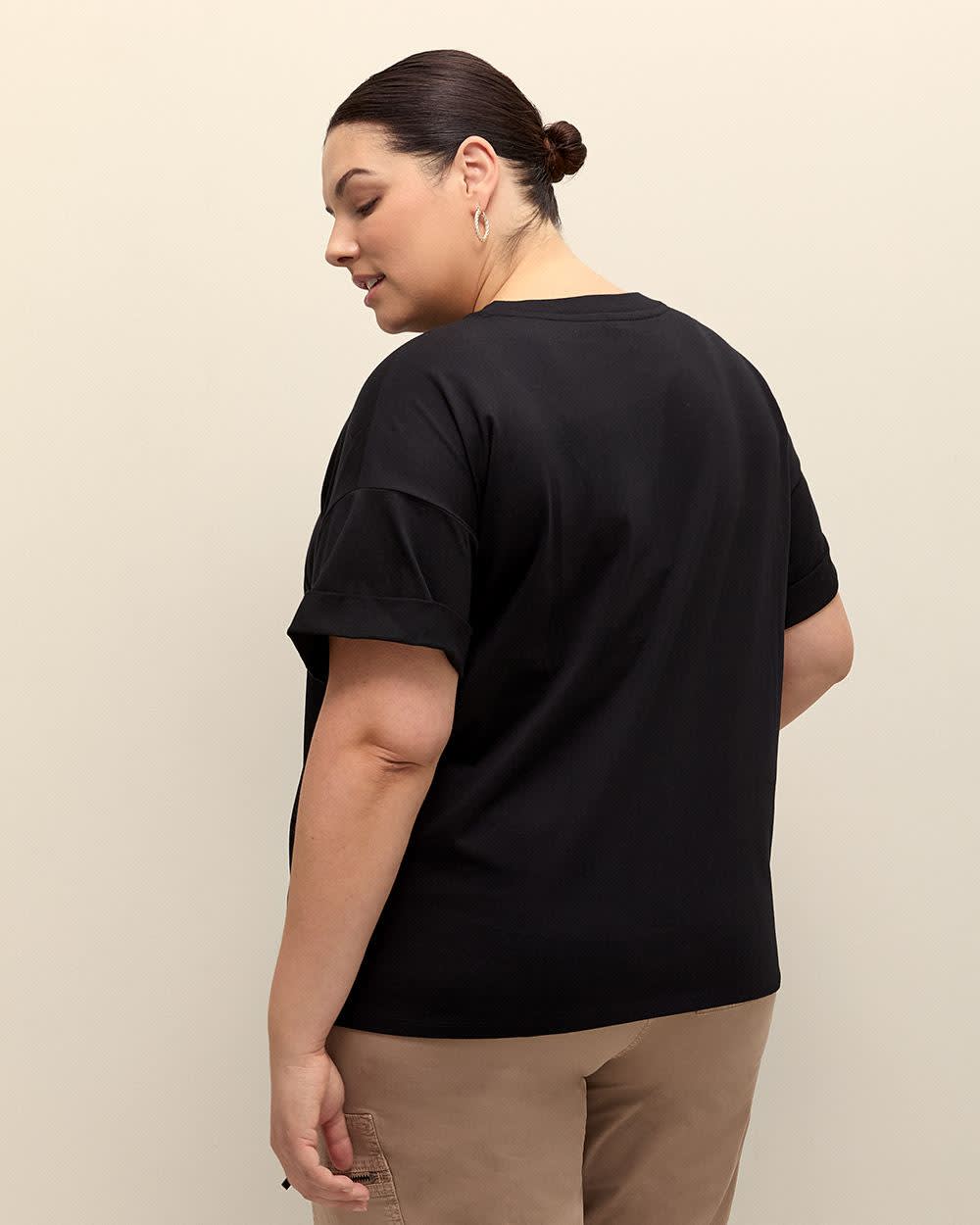 Boxy Short-Sleeve Cotton T-Shirt - PENN. Essentials