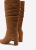 Wide Width, Gianina Microsuede Mid-Heel Pointed-Toe Tall Boot