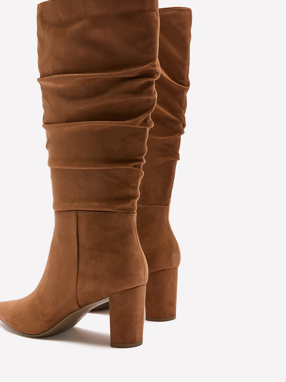 Wide Width, Gianina Microsuede Mid-Heel Pointed-Toe Tall Boot
