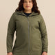Manteau long déperlant vert olive Switchback II - Columbia