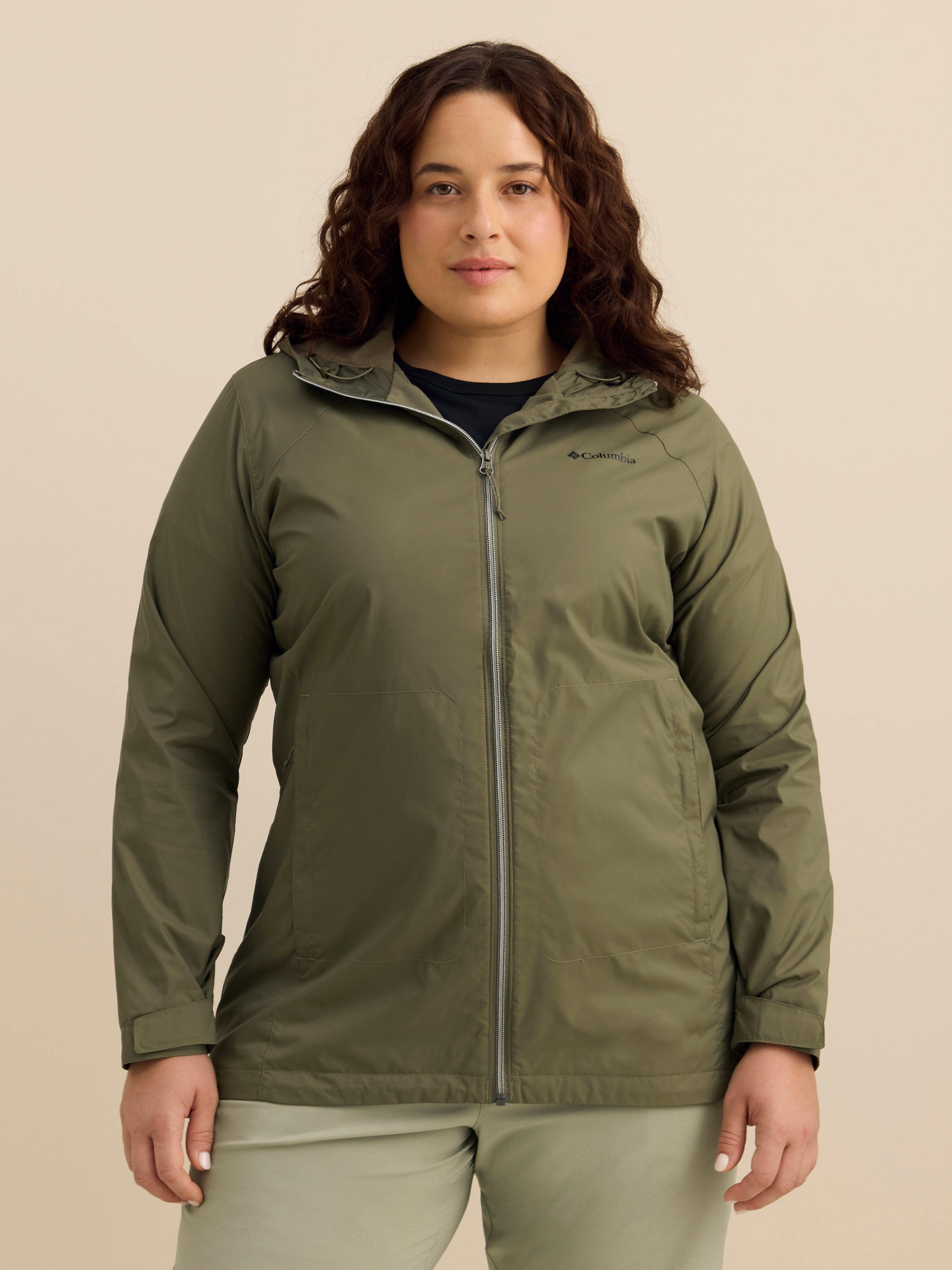2 Line Racking In Store Columbia Women’s Plus Size Water-Repellent Long Jacket – Penningtons
