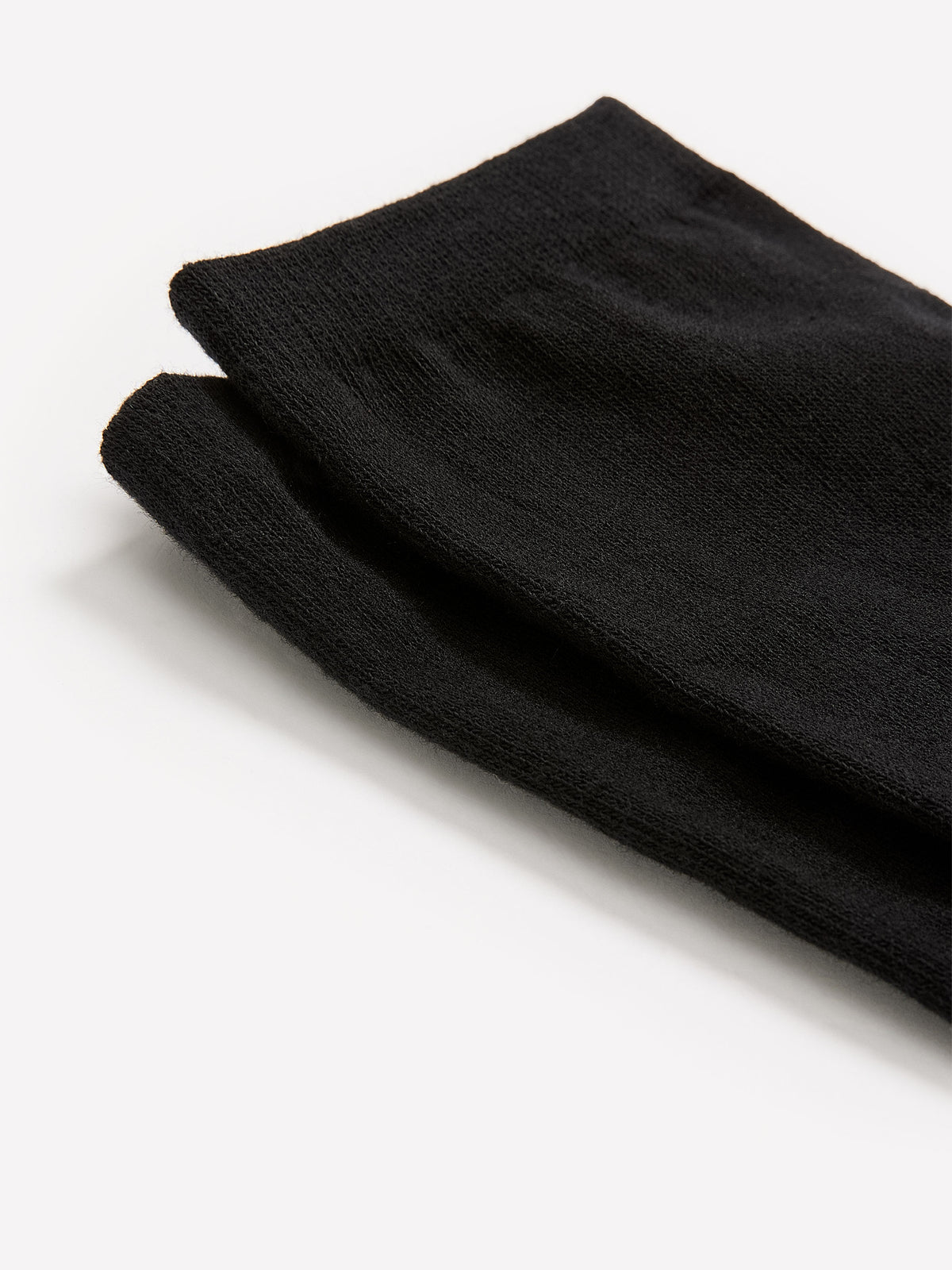 Black Crew Socks with Beige Heel and Toe