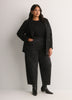 Printed Black High-Rise Barrel-Leg Jeans - d/C jeans
