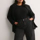 Printed Black High-Rise Barrel-Leg Jeans - d/C jeans
