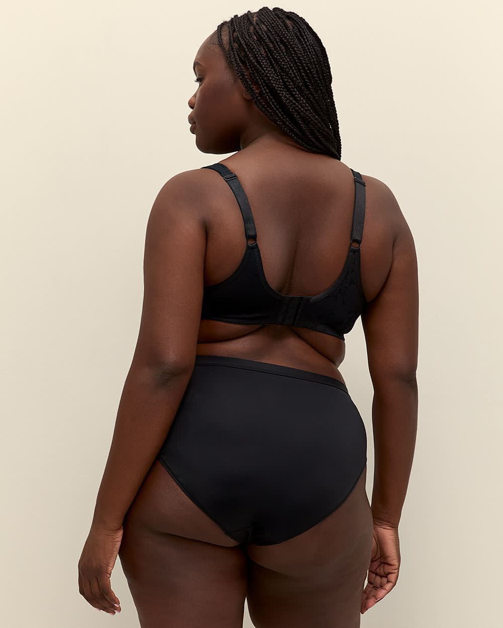 Black Underwire Burnout Jacquard Unlined Bra - ti Voglio