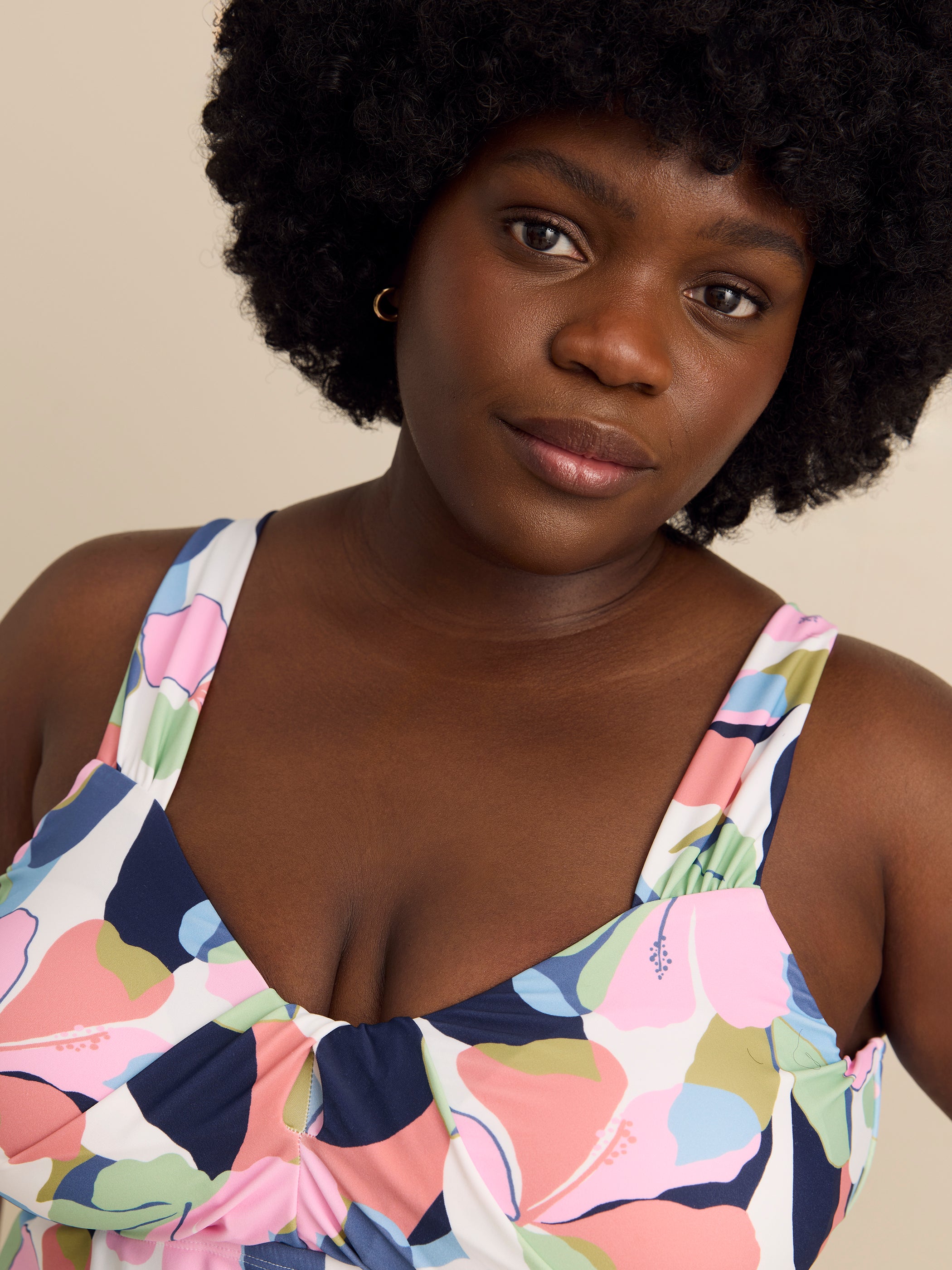 Haut tankini fleuri Rimini - Raisins Curve