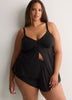 Sexy Black Shiny Microfibre Boxer - Déesse Collection