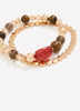 Multi-Bead Elastic Bracelets, Set of 2