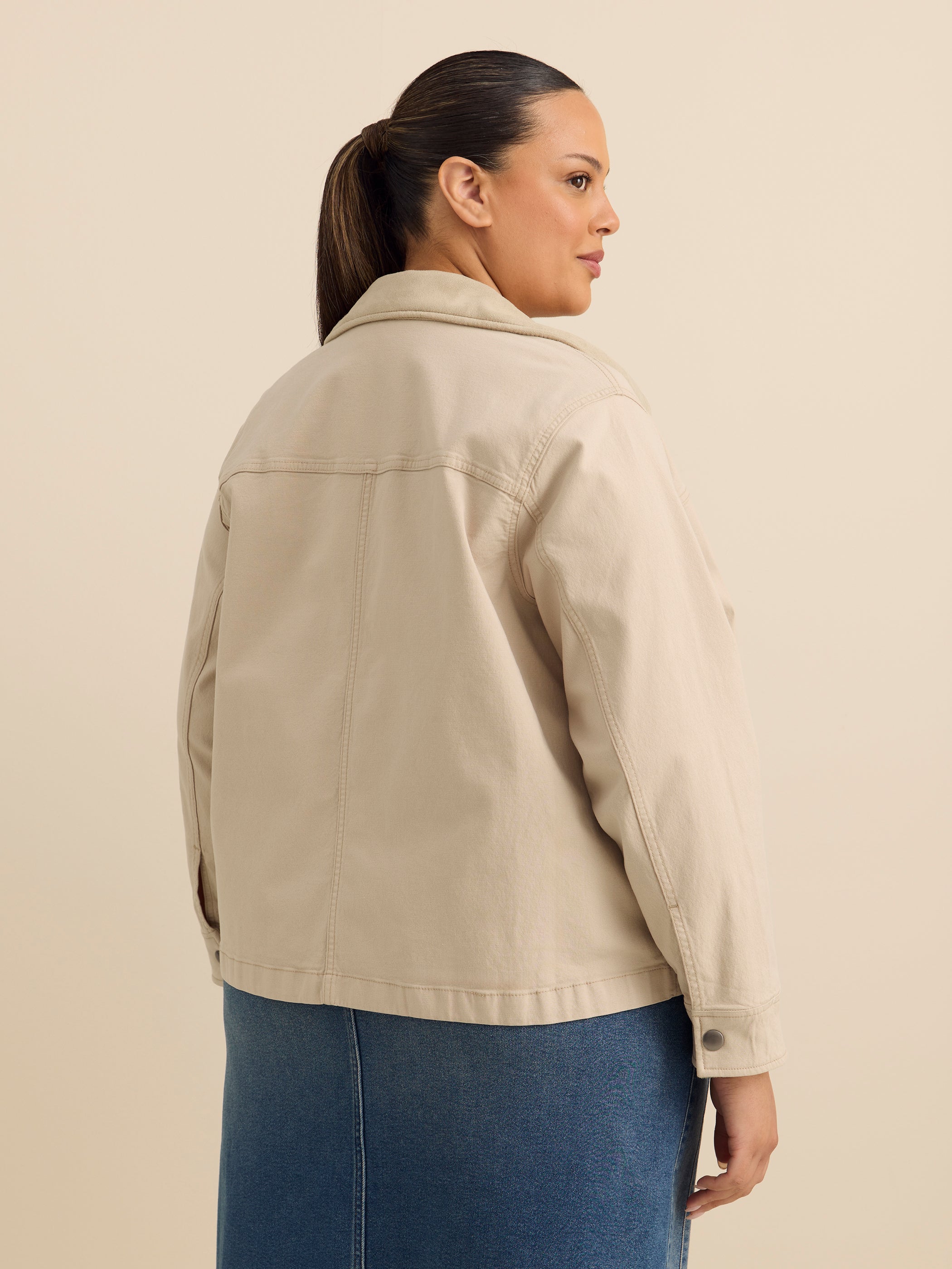 Veste utilitaire en coton délavé