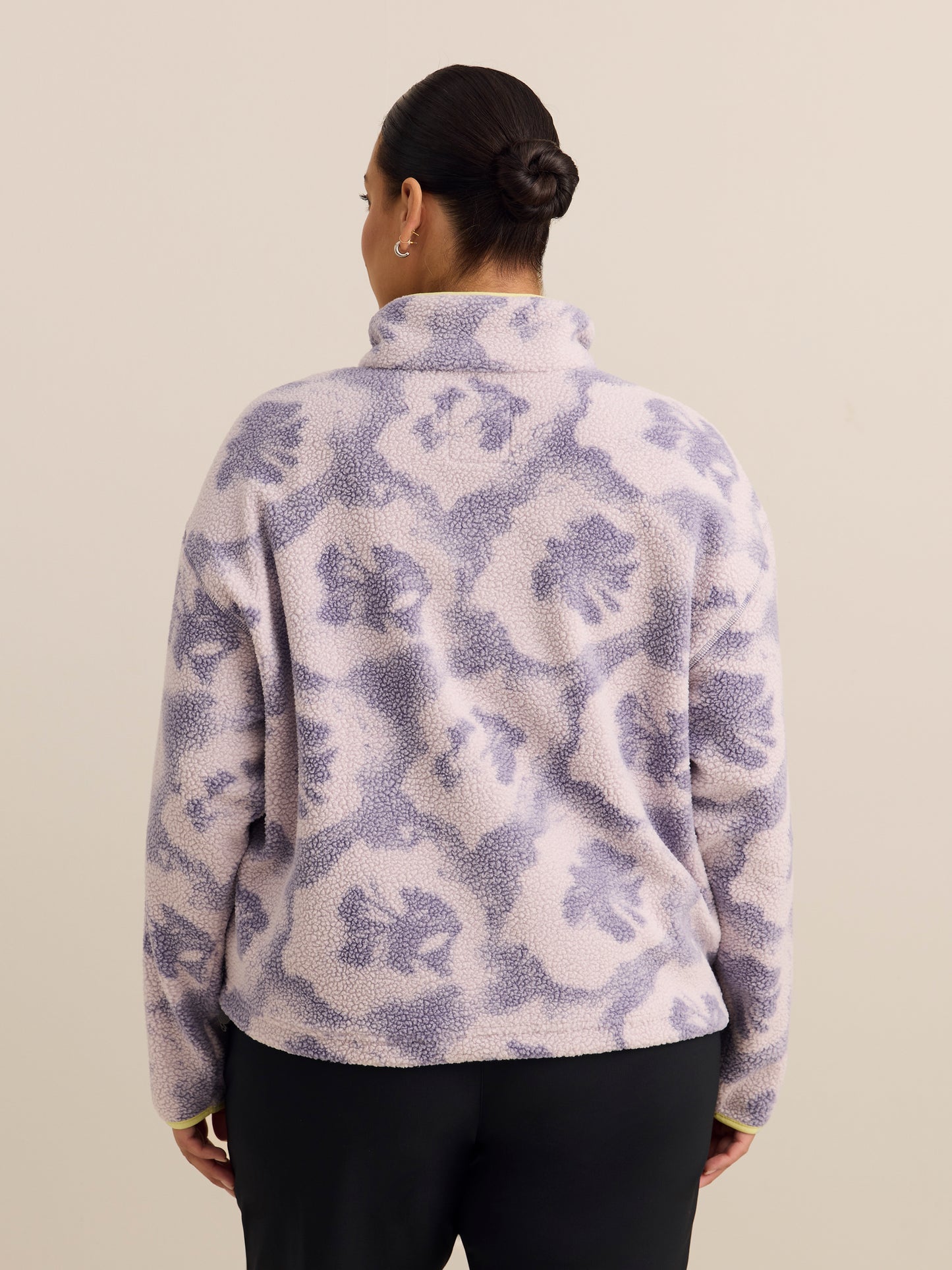 Helvetia II Printed Cropped Half Snap Sweater - Columbia