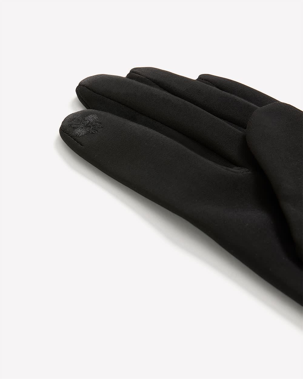 Gants habillés en tricot avec boucle au poignet