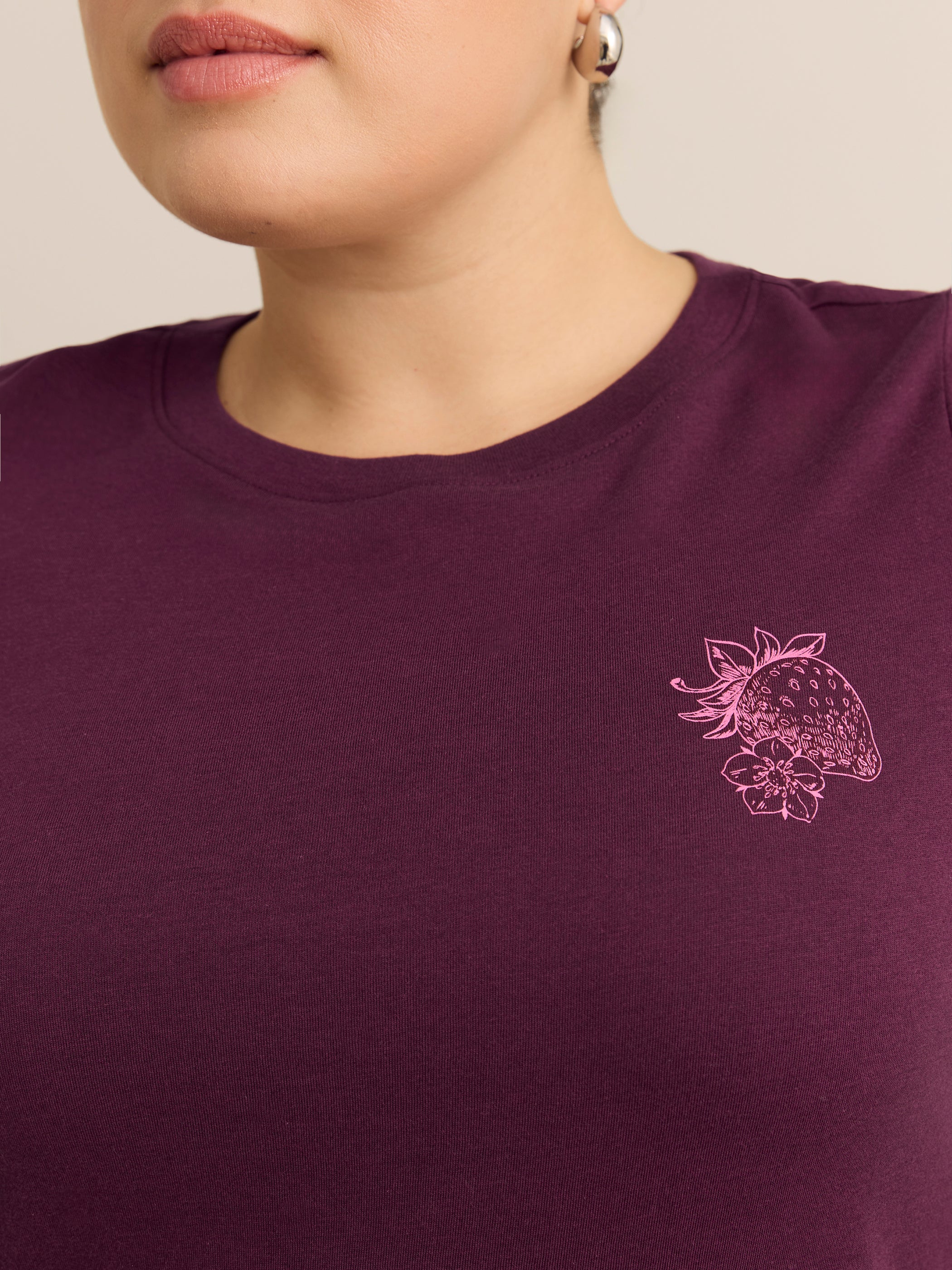 Crewneck Short-Sleeve Knit Top