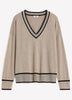 Responsible, Cotton-Blend Long-Sleeve V-Neck Sweater