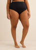 Black High-Waist Basic Swim Brief