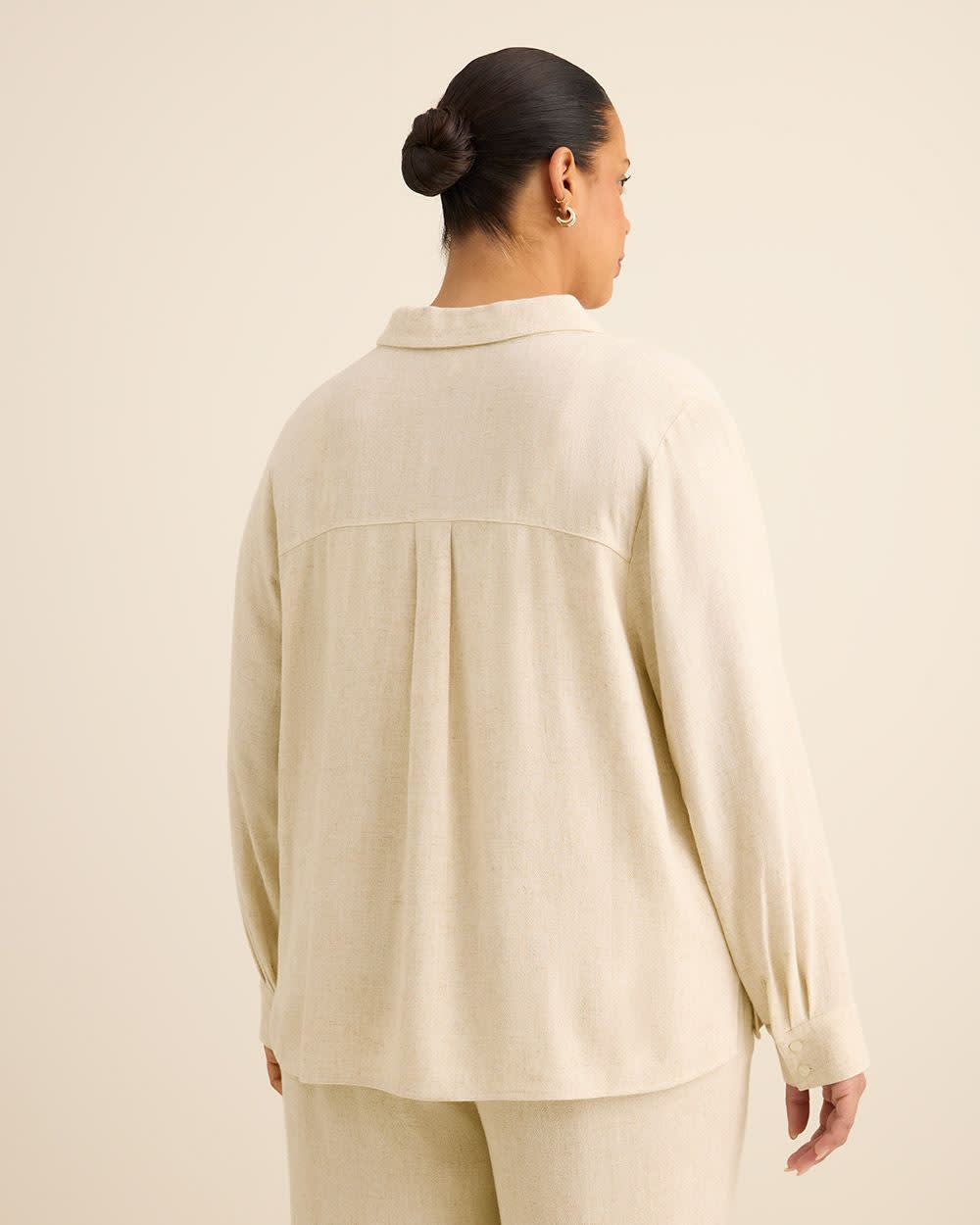 Chemisier en lin mélangé