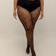 Black Floral Fishnet Fashion Tight