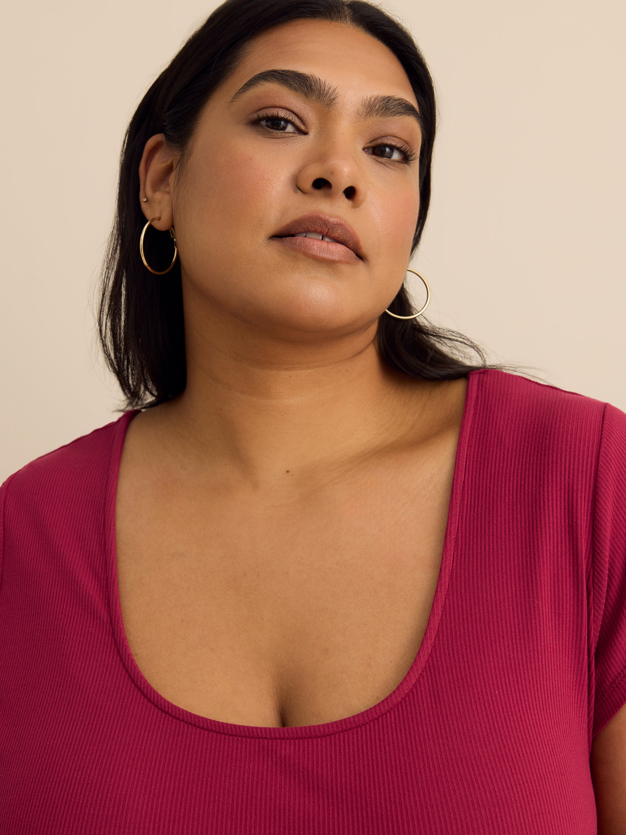 Responsible, Scoop Neck Dress with Cap Sleeves