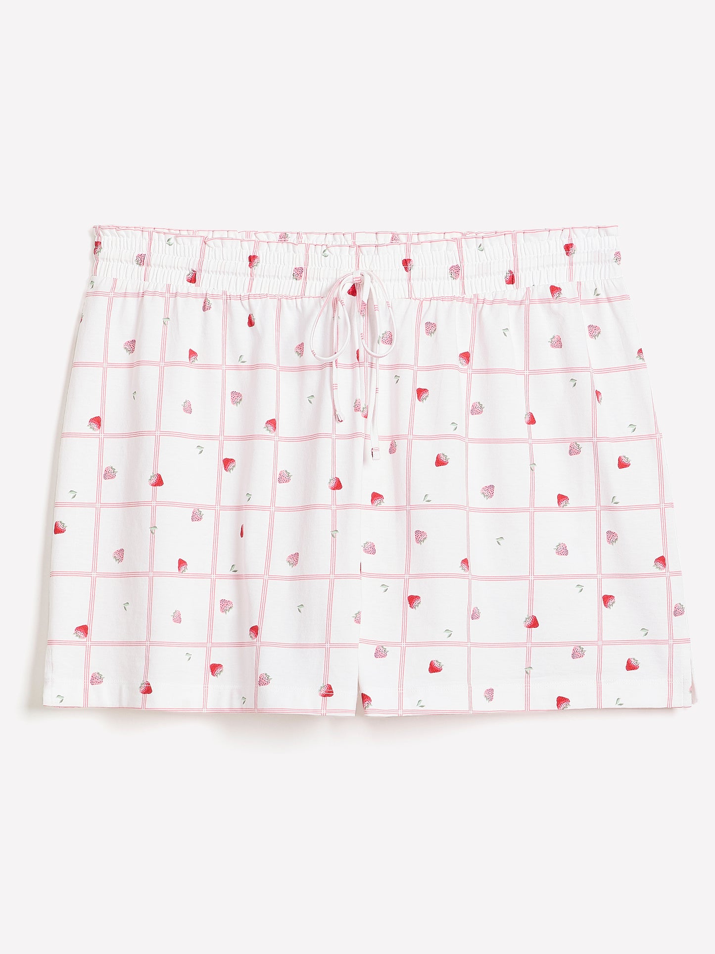 Pink Rib Tank Top and Strawberry Plaid Boxer Pyjama Set - ti Voglio
