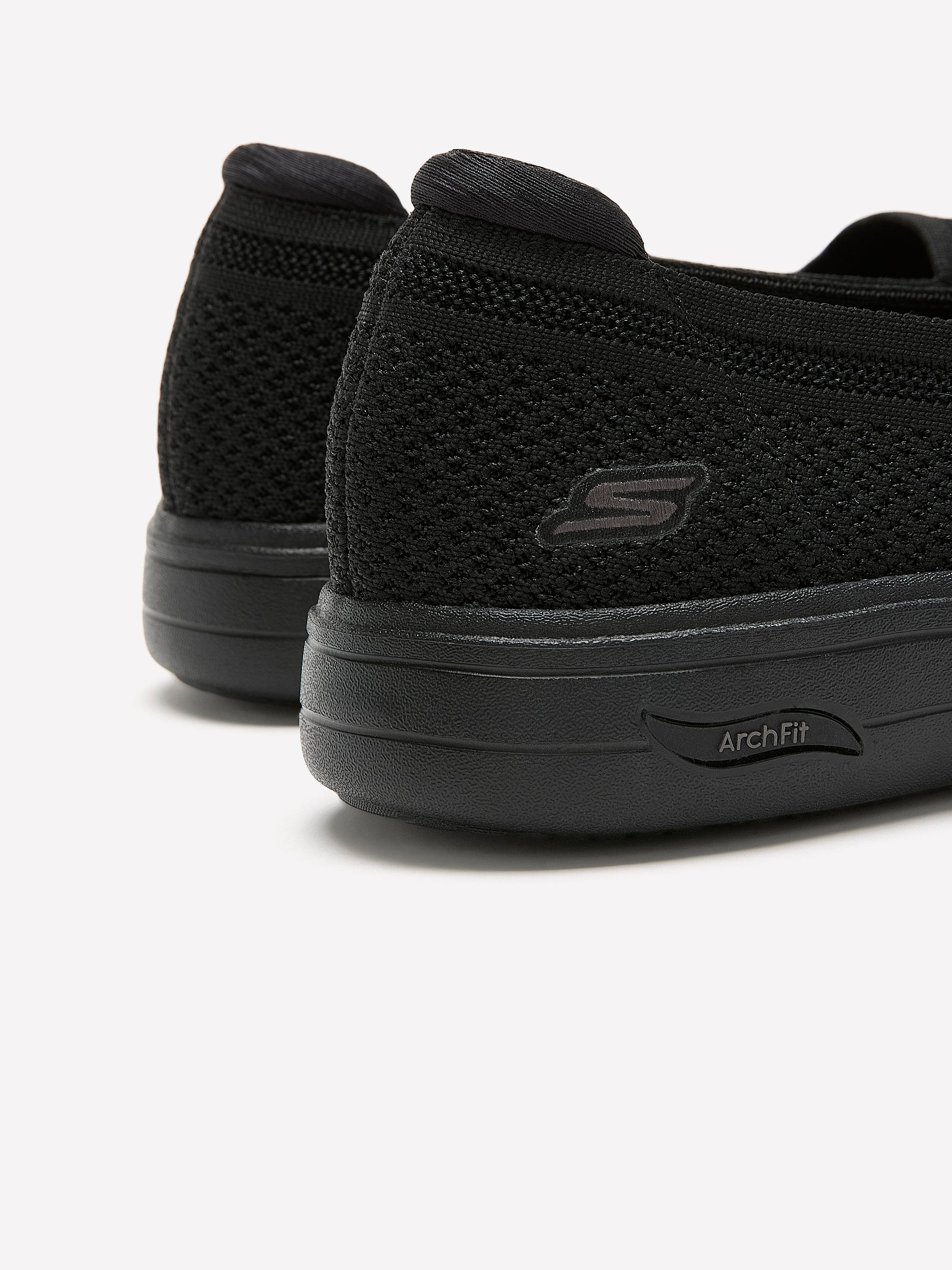 Chaussure en maille extensible noire Arch Fit Inspire, pied large - Skechers