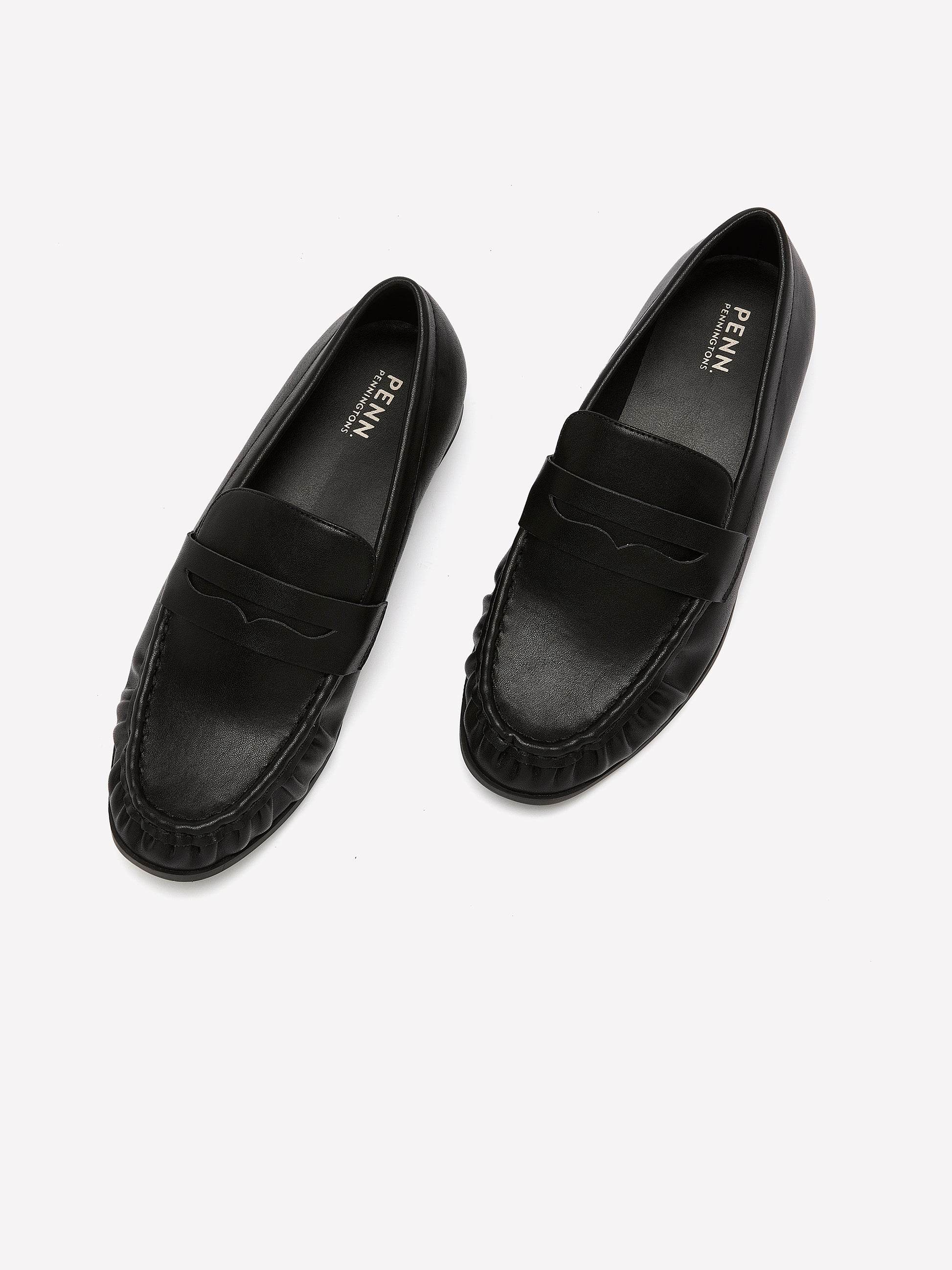 Wide Width, Jarissa Black Faux-Leather Loafer