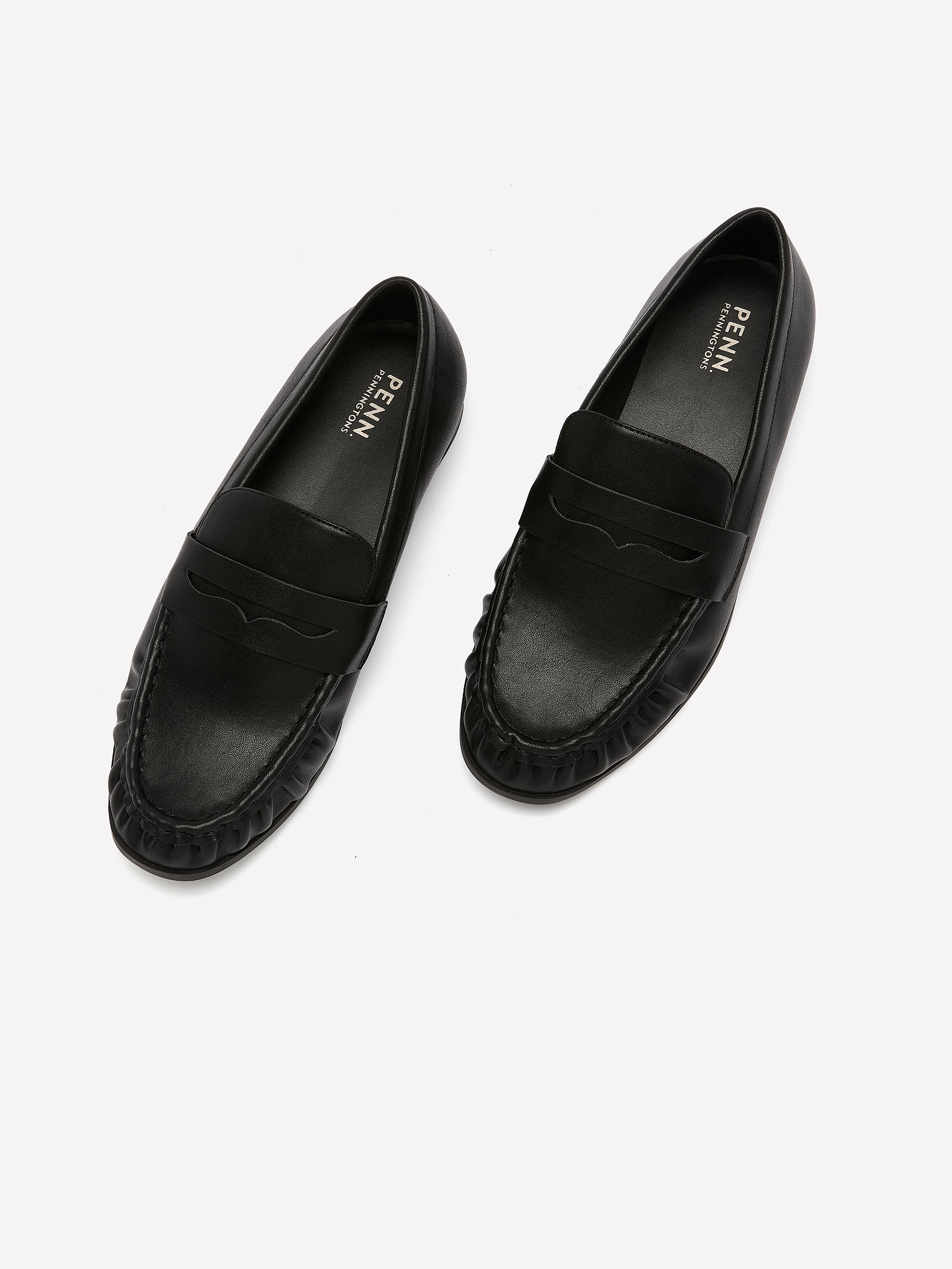 Wide Width, Jarissa Black Faux-Leather Loafer