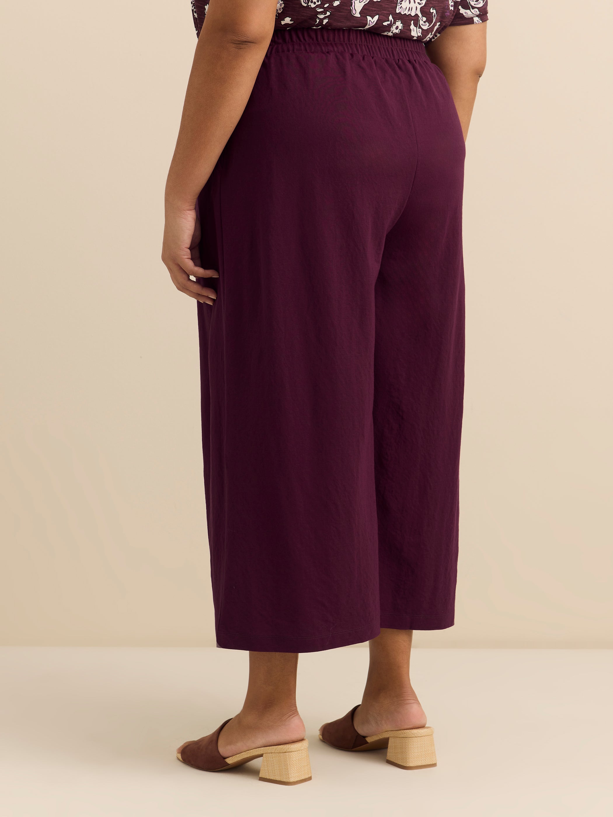 Pantacourt en tricot, tissu responsable