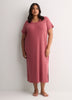 Heather Red Textured Long Short-Sleeve Sleepshirt - tiVOGLIO