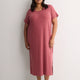Heather Red Textured Long Short-Sleeve Sleepshirt - tiVOGLIO