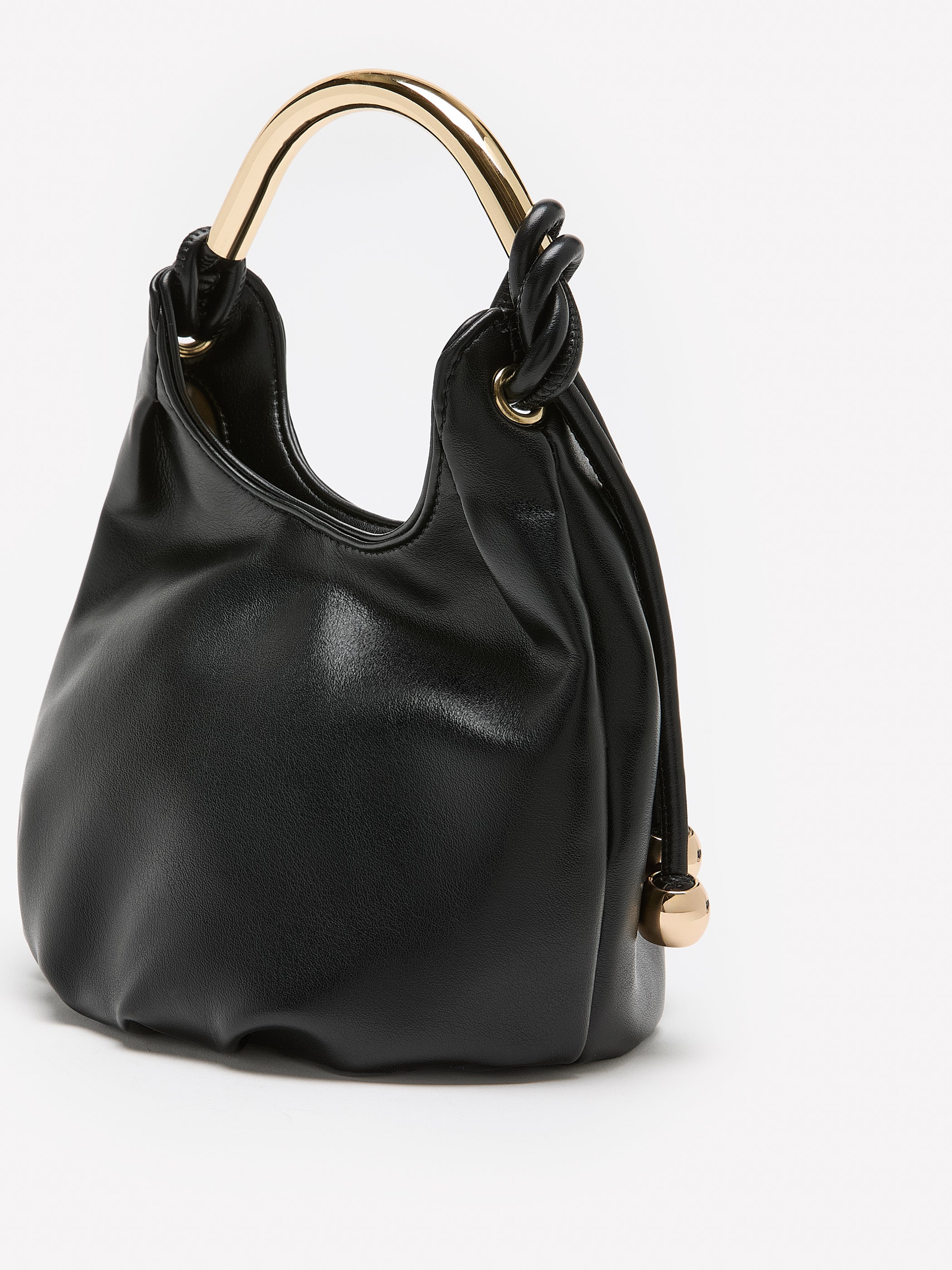 Sac à main de soirée en faux cuir avec poignée dorée - Addition Elle